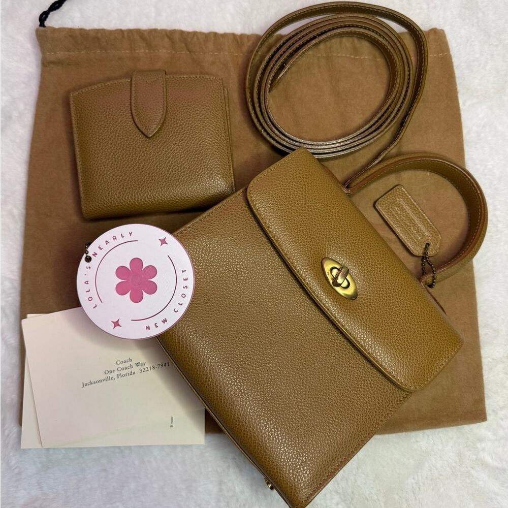 Vintage Coach Gracie Citron 4413 Italy 1996 Top Handle Crossbody with Wallet